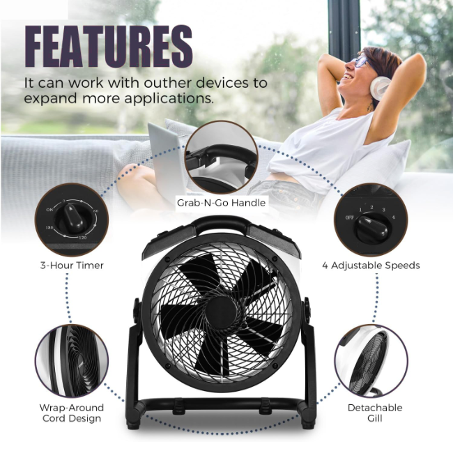 Mini Air Mover Fan Dryer - Image 4