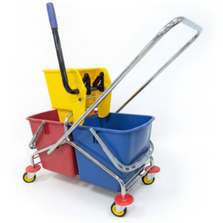 Dual Bucket Mop Wringer with Frame